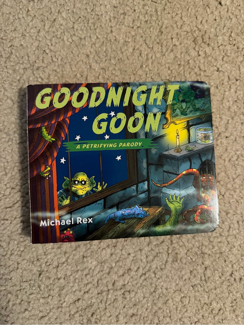 Goodnight Goon Board Book by Michael Rex - Colorful Monster Parody